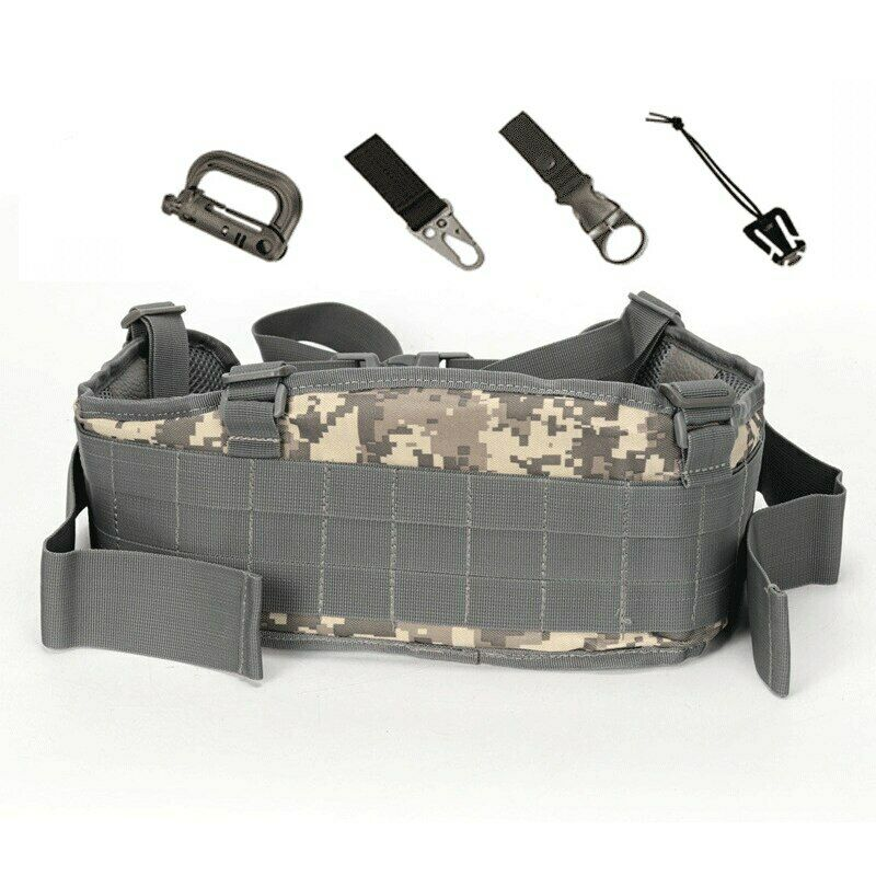 Army War Battle Belt Military Tactical Nylon Waist Bag Tools Carrier CS Belt