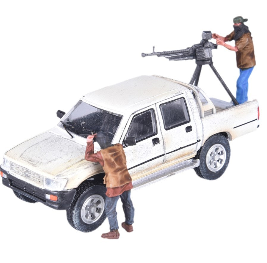 1:72 Armed Pickup + Vehicle mounted machine gun Model Collection