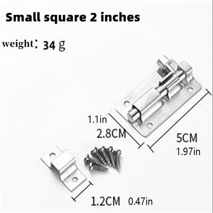 2/3/4/5" Stainless Door Latch Sliding Bolt Latch Hasp Staple Gate Safety Lock