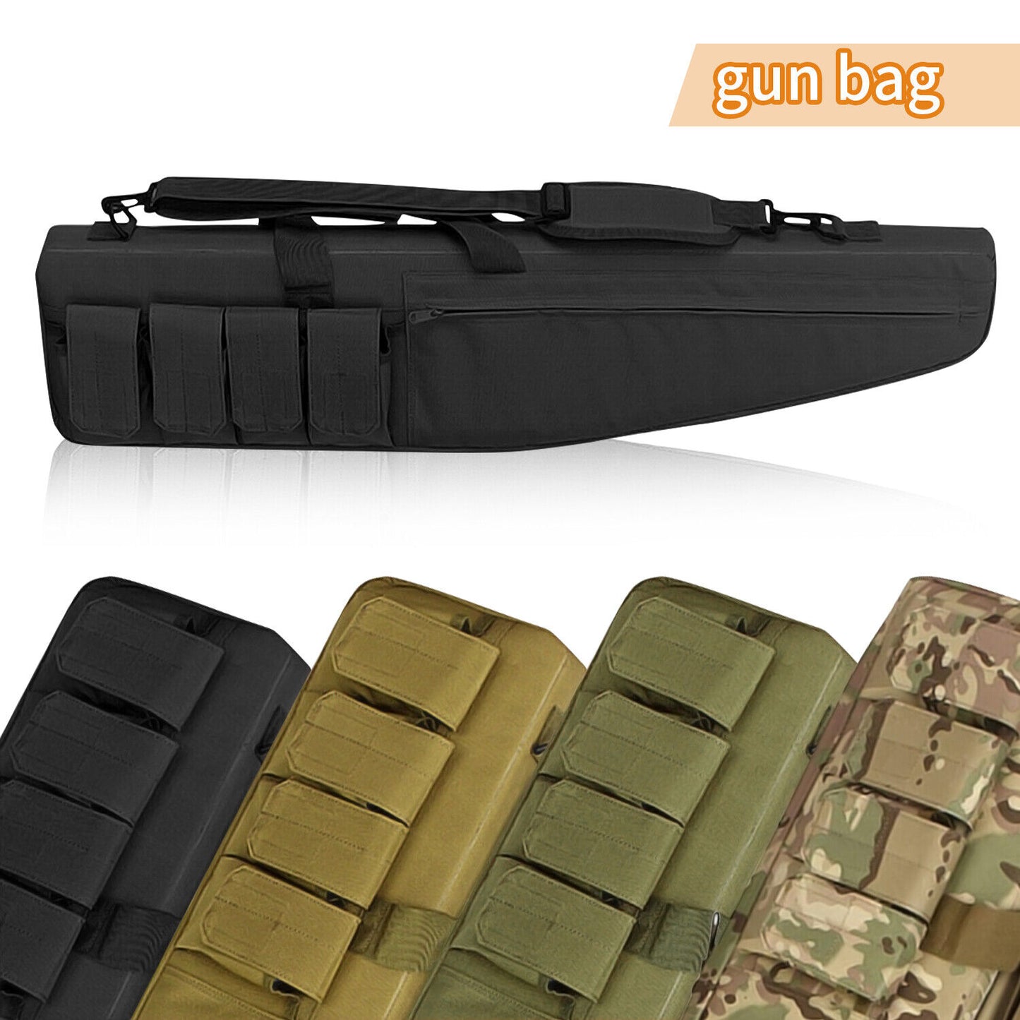 47"Tactical Carbine Rifle Range Molle Bag Gun Padded Case Storage Backpack USA