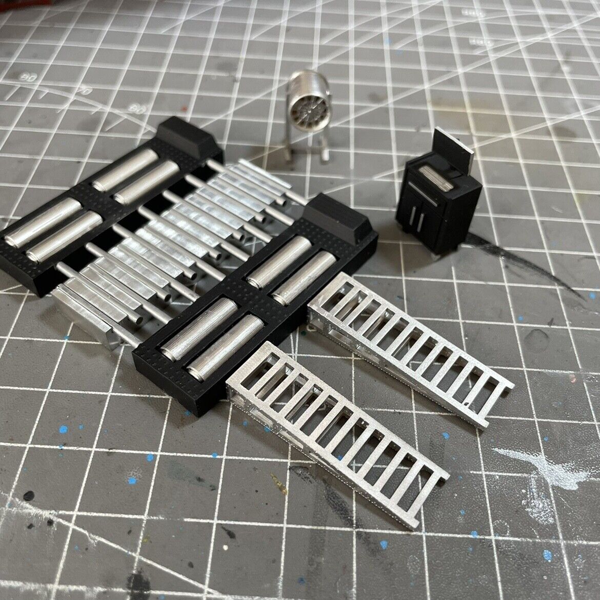 1:64 Diorama Maintenance Props Set Model Car Garage Workshop Tools Scene Model