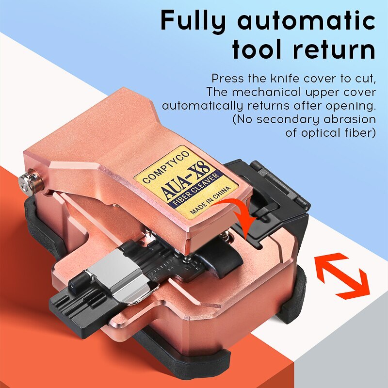 AUA-X8 Optical Fiber Cleaver Automatic Cable Cutting FTTT Fiber Optic Knife Tool