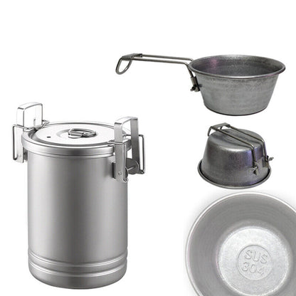 Rice Cooker Steam Pot Outdoor Portable Picnic Cookware Stainless Steel Camping