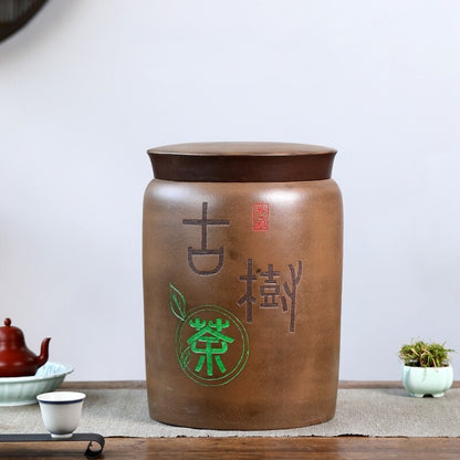 Big Jar With Lid Handmade Tea Canister Can Save 14 Pu'er Tea Cake Zisha Sealed