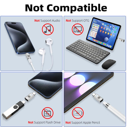35W USB-C Male to iOS Female Adapter + lanyard For iPhone 15 Pro Max 15 Plus X2