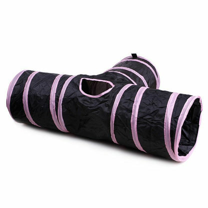 Cat Tunnel Toy Indoor Collapsible Tube Kitty Bored Pet Hole Puppy Kitten Rabbit