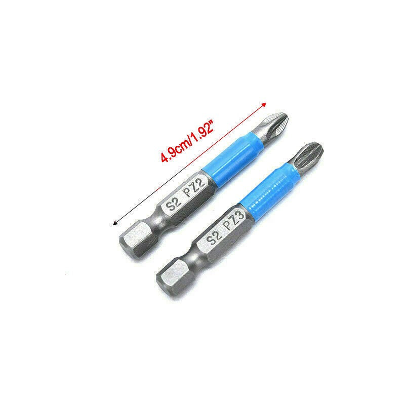 12Pcs 50mm S2 Steel Single-Sided Hexagonal Shank Magnetic Screwdriver Bit Set