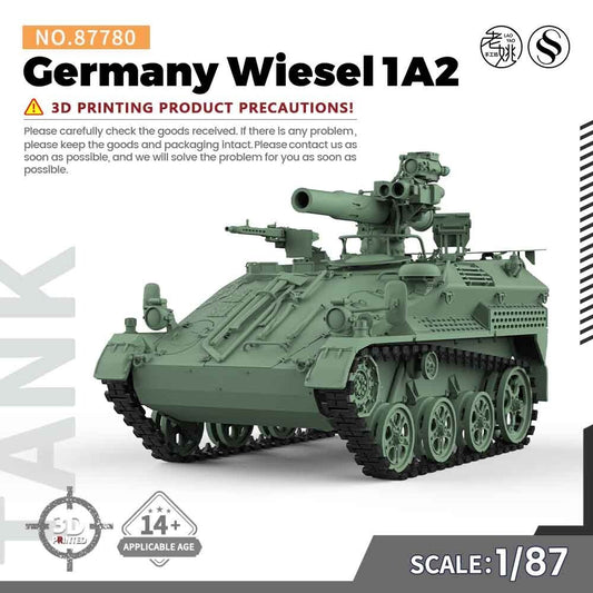 SSMODEL SS87780 1/87 Military Model Kit Germany Waffentr?ger Wiesel 1A2 ATM TOW
