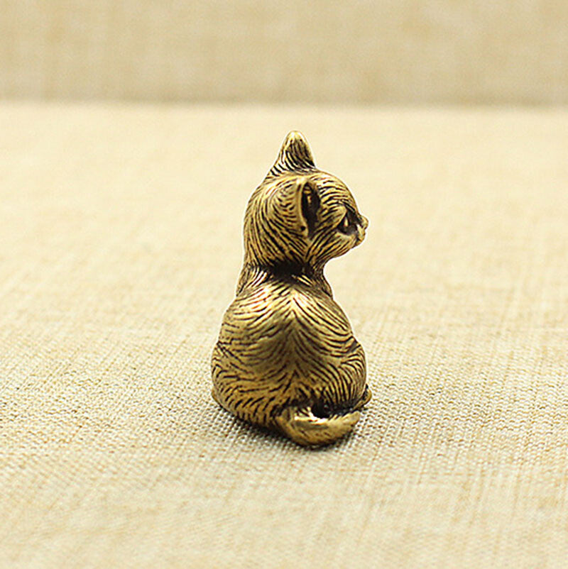 Cat Figurine Kitty Miniature Statue Tea Pet Fish Tank Landscape Decoration