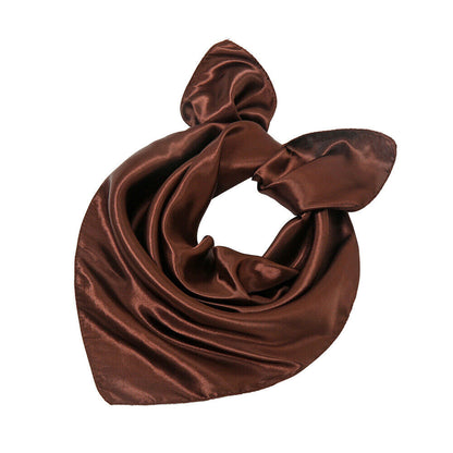 Silk Square Scarf 60cm Satin Neck Hair Tie Band Bag Ribbons Shawl Hijab 60*6