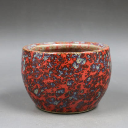 4" Collection Chinese Qing Porcelain Fambe Fancy Glaze Small Incense Burner