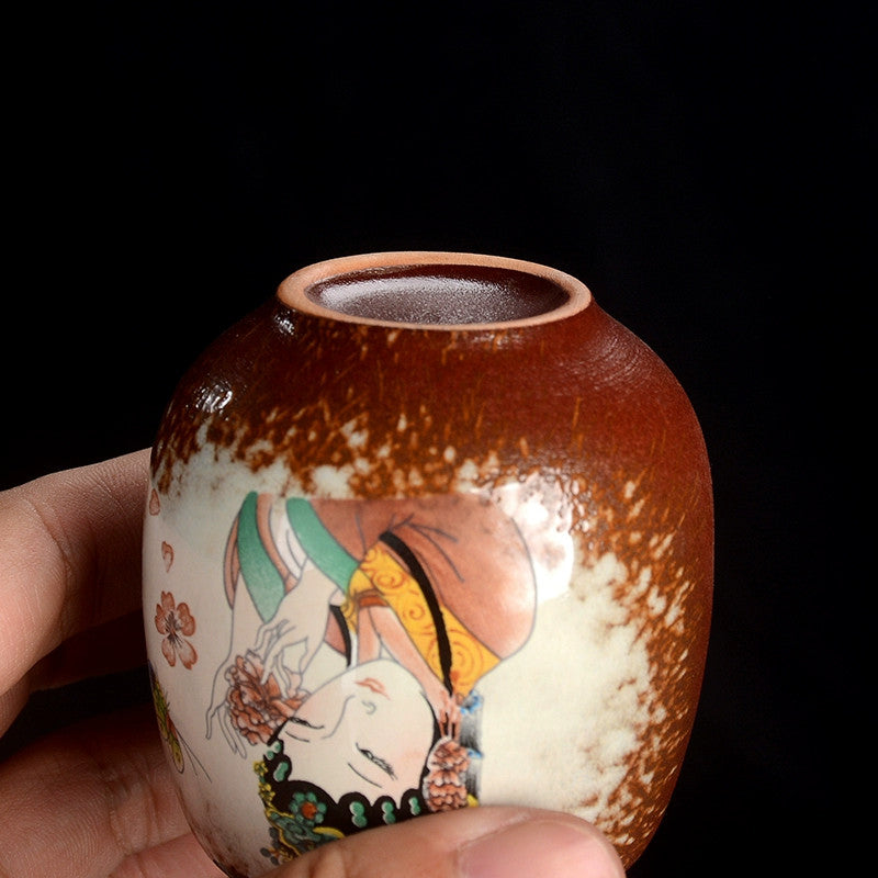 chinese jingdezhen porcelain tea cup：actress