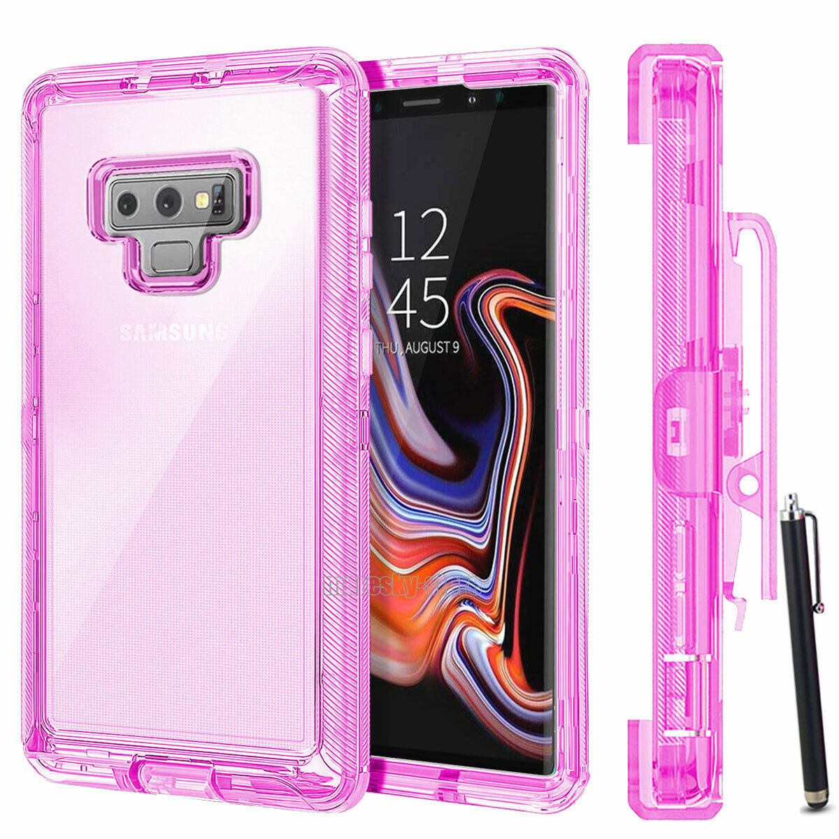 Luxury Clear Case Kickstand Clip Stand Holster Cover For Samsung Galaxy Note 9