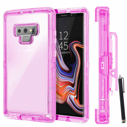 Luxury Clear Case Kickstand Clip Stand Holster Cover For Samsung Galaxy Note 9