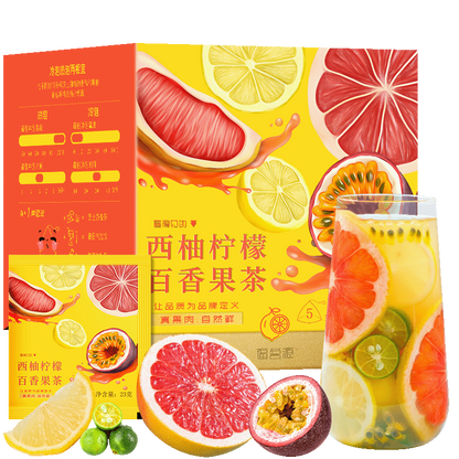 Grapefruit Lemon Passion Fruit Tea Rich in VC Herbal Tea Freeze-Dried Fruit Tea
