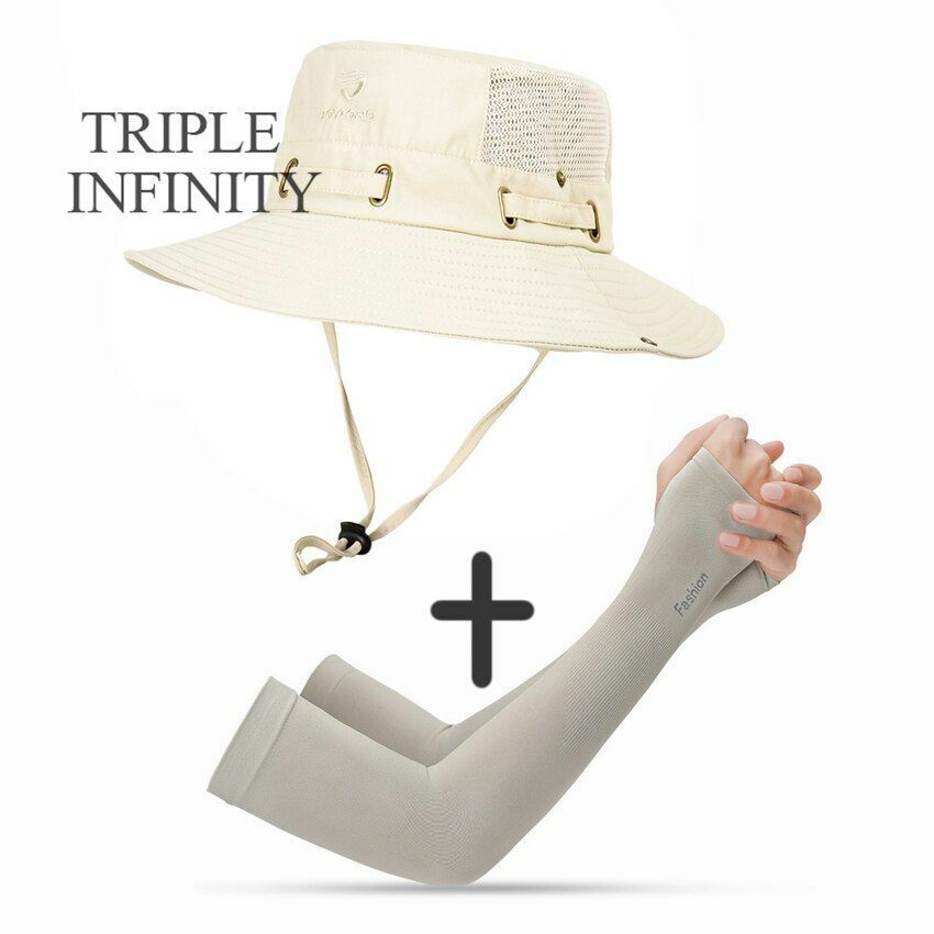 Summer Bucket Hat Mesh Breathable Outdoor Fishing Mountaineering Hiking Foldable