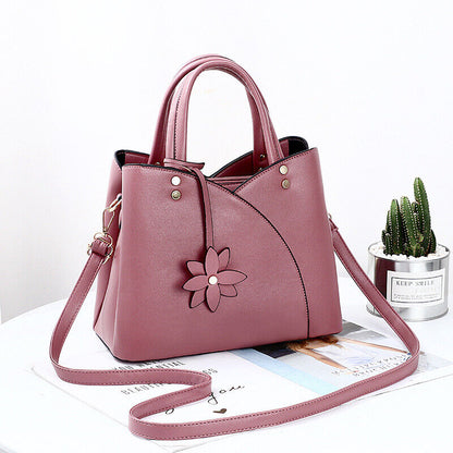 Womens Ladies PU Leather Handbag Shoulder Purse Messenger Satchel Crossbody Tote
