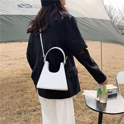 Small Solid Color Leather Shoulder Messenger Bags Crossbody Handbags Purses Tote