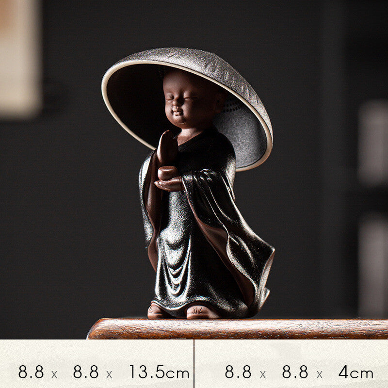 New Real Yixing Zisha Tea Pet Creative House Warming Gift Monk Statue Filter