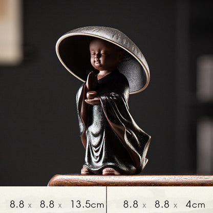 New Real Yixing Zisha Tea Pet Creative House Warming Gift Monk Statue Filter