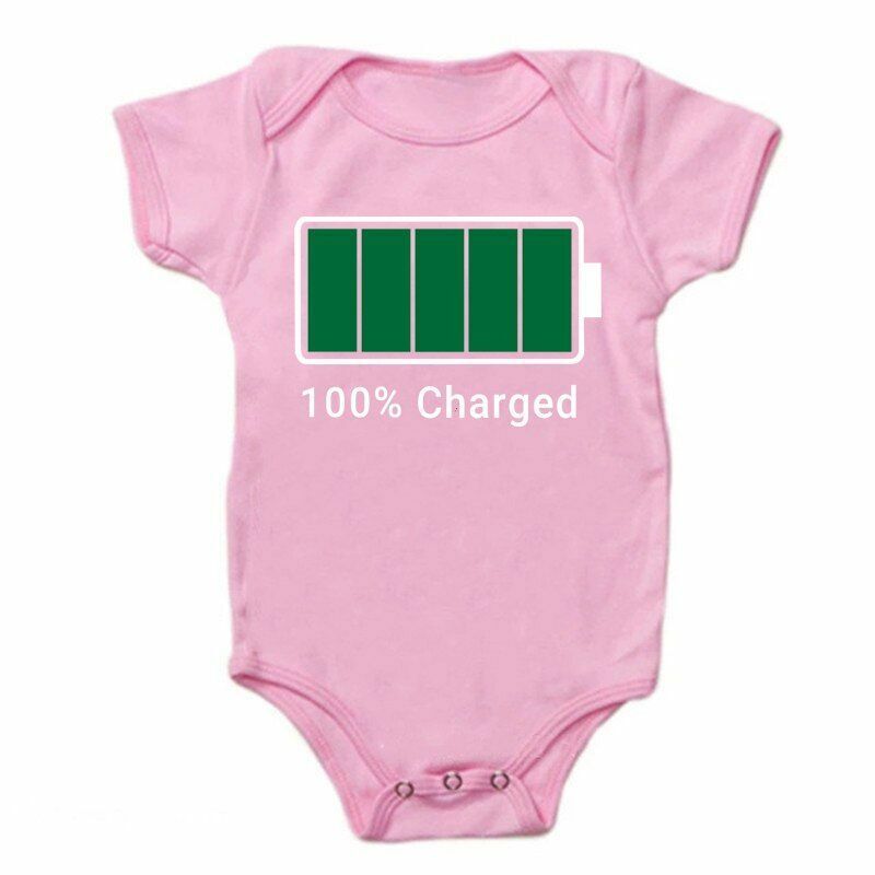 Family Matching T-Shirts Mommy Low Battery Charged Father Kids Baby Bodysuit Son