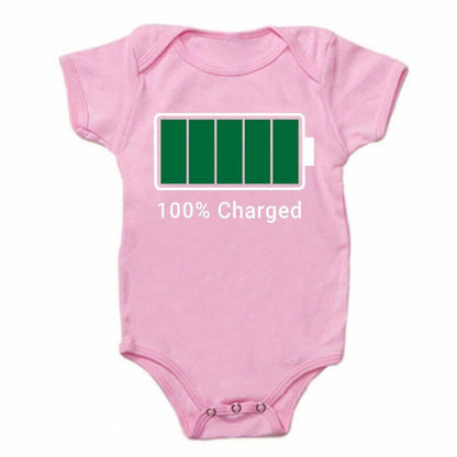 Family Matching T-Shirts Mommy Low Battery Charged Father Kids Baby Bodysuit Son