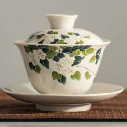 Ceramic Plant Ash Handmade Tureen Ceramic Kung Fu Tea Set Bowl Sopera De