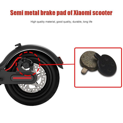 2 Pair Electric Scooter Resin Disc Brake Pads Replacement Parts Friction Plates