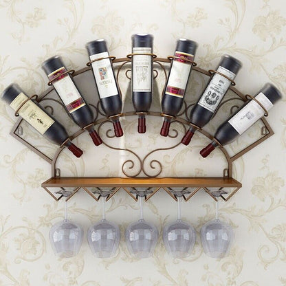 Wine Holder Rack Bottle Wine Bottle Display Rack Glassware Storage Shelf Whiskey