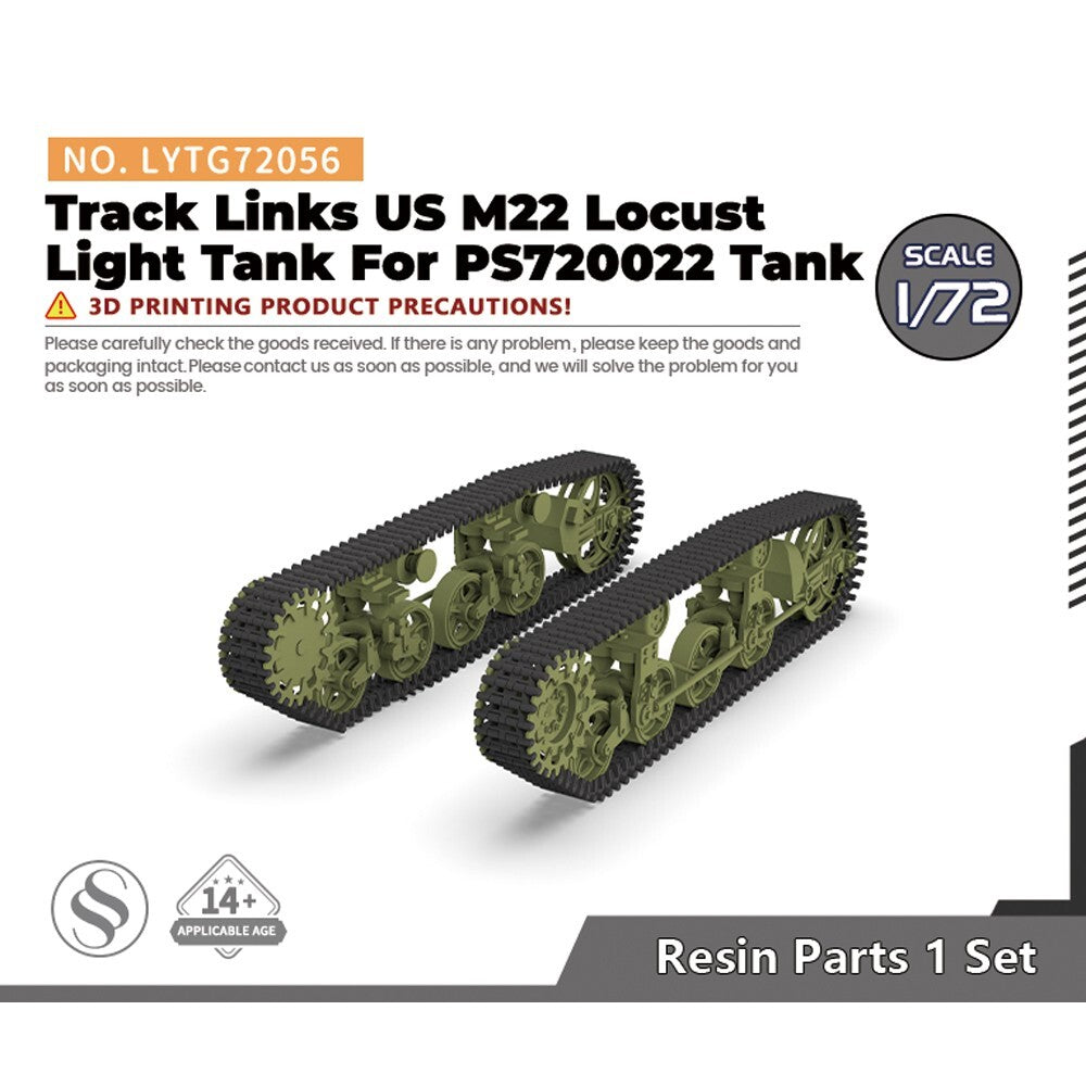 Yao's Studio LYTG72056 1/72 Model Track Link M22 Locust Light Tank PS720022 Tank