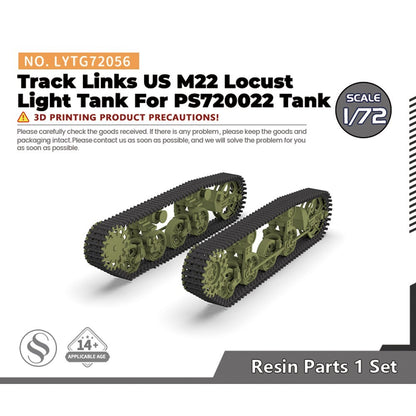 Yao's Studio LYTG72056 1/72 Model Track Link M22 Locust Light Tank PS720022 Tank