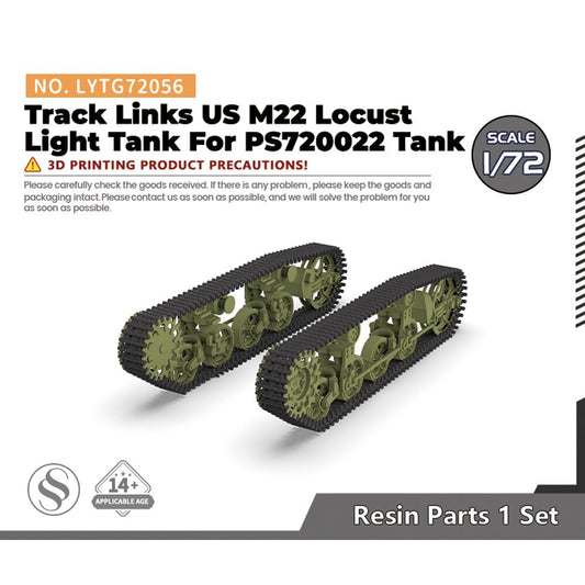 Yao's Studio LYTG72056 1/72 Model Track Link M22 Locust Light Tank PS720022 Tank