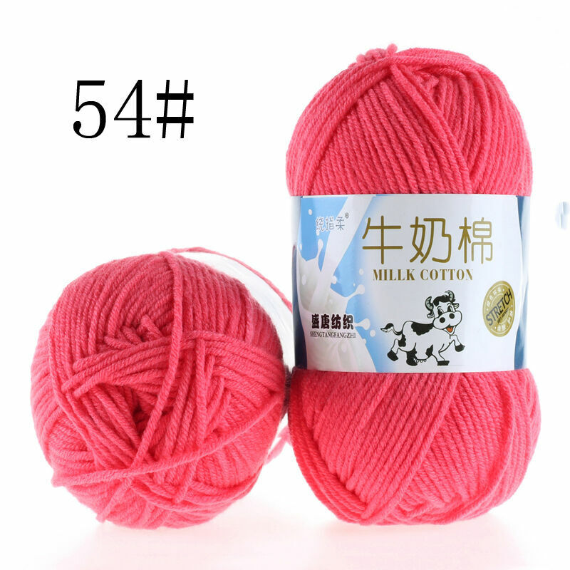 Hot Sale 50g Hand-woven Chunky Yarn Soft Milk Cotton Knitting Baby wool yarn