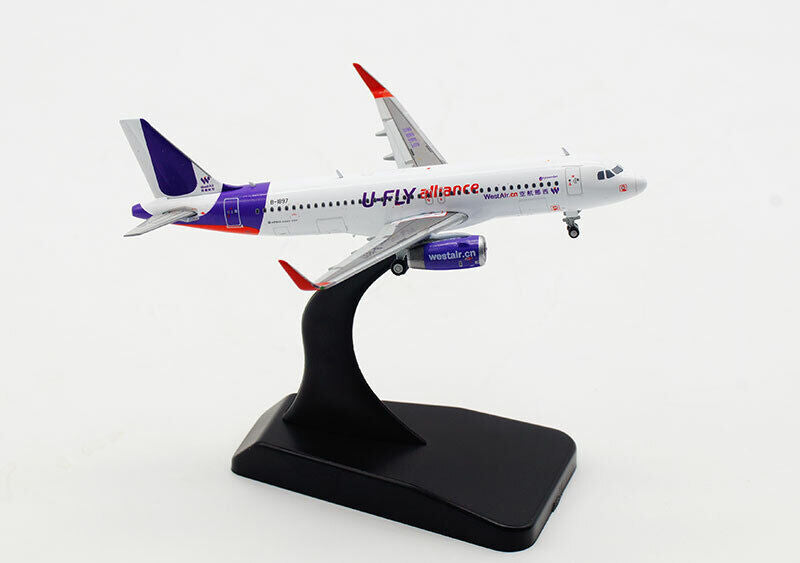 1:400 JC WINGS West Airlines U-FLY AIRBUS A320 Passenger Airplane Diecast Model