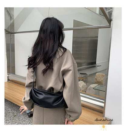 Women's Crossbody Hobo Bags Moon Shape Dumpling Bag Luxury Shoulder Strap Purse