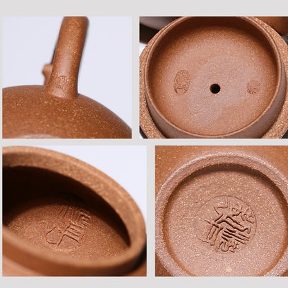 160ml Real Yixing Zisha Duan Clay Tea Pot Handmade Marked Ball Shaped Infuser