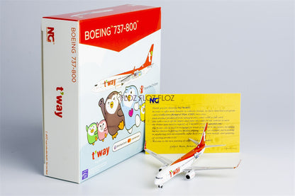 NG Models t'way Air for Boeing B737-800 HL8306 1:400 Aircraft Pre-built Model