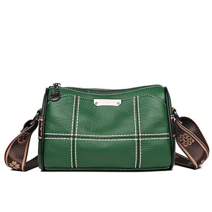 Women Genuine Leather Handbags 3 Layers Cow Leather Shoulder Crossbody Bags Bag