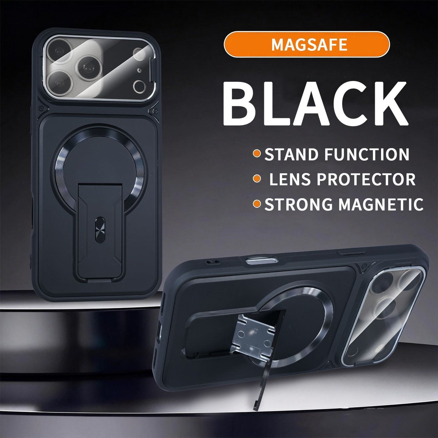 For iPhone 17 Pro Max/16/15/14 Magnetic Phone Case Storage Stand