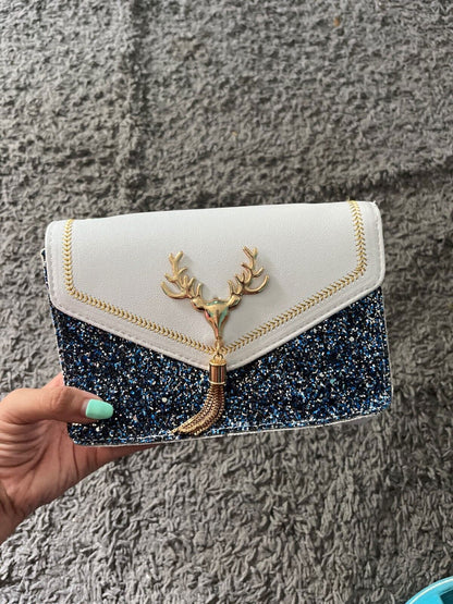 New Luxury Shoulder Women Designer Messenger Bags Leather Crossbody Bag Sequin
