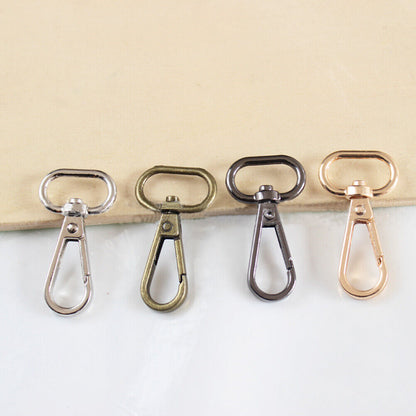 5PCS 4 Sizes Metal Swivel Trigger Lobster Clasp Hook Key Chain DIY Bag Parts ಇ