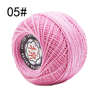 Hot Sale 50g Soft Cotton Thread Yarn Knitting Crochet Lace Embroidery Yarn