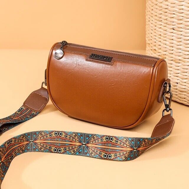 Genuine Leather Crossbody Bag For Women Luxury Design Bag Oil Waxed Handbag Gift