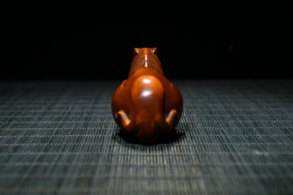 Chinese Collection Boxwood Hand-carved Exquisite Horse Statue