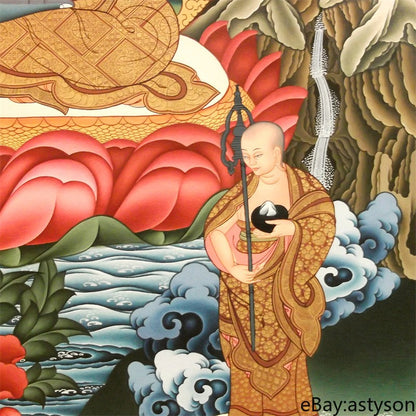 Hand-drawn Tibetan Buddhism Medicine Buddha Thangka