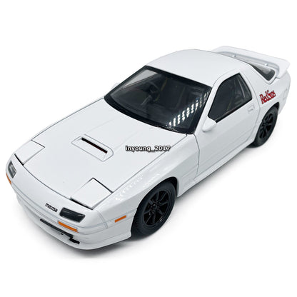 1/24 Mazda RX-7 FC3S Model Car Diecast Toy Vehicle for Boys Kids Gifts White