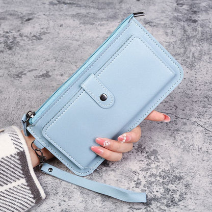 Wallet Multifunctional Synthetic Leather Long Wallets Clutch Buckle Zipper 1 PC