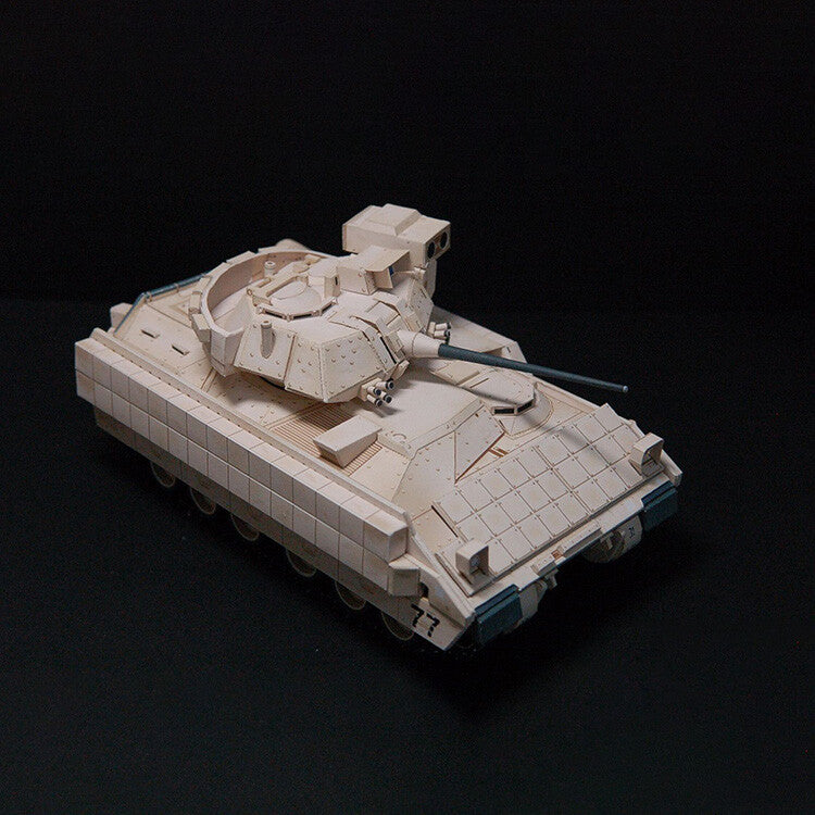 DIY US M2 Bradley Infantry Fighting Vehicle Paper Model 1:43 Handmade Model