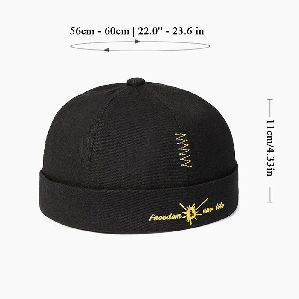 Hip Hop Hats Summer Hats Beanie Hat Skullies Cap Brimless Street Solid Color