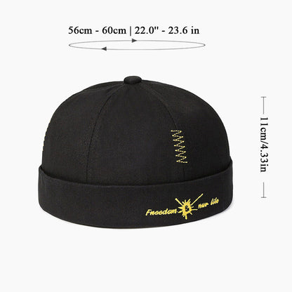 Hip Hop Hats Summer Hats Beanie Hat Skullies Cap Brimless Street Solid Color